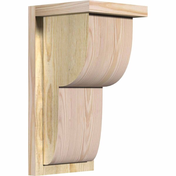 Ekena Millwork Crestline Rough Sawn Corbel w/Backplate, Douglas Fir, 8"W x 8"D x 16"H COR08X08X16CRE01RDF - main
